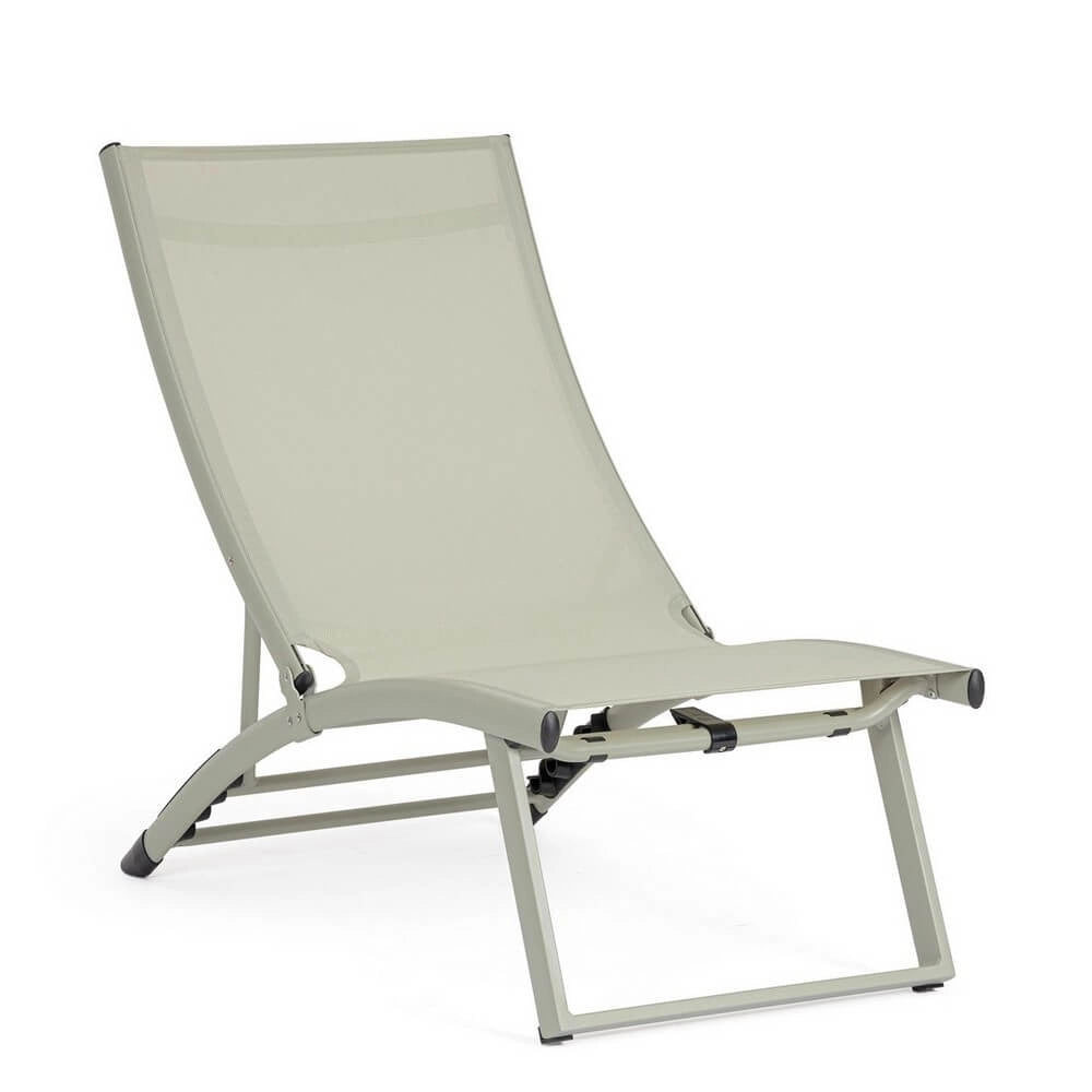 Set di 2 Poltrone Lounge Reclinabili da Esterno in Alluminio e Textilene - TAY