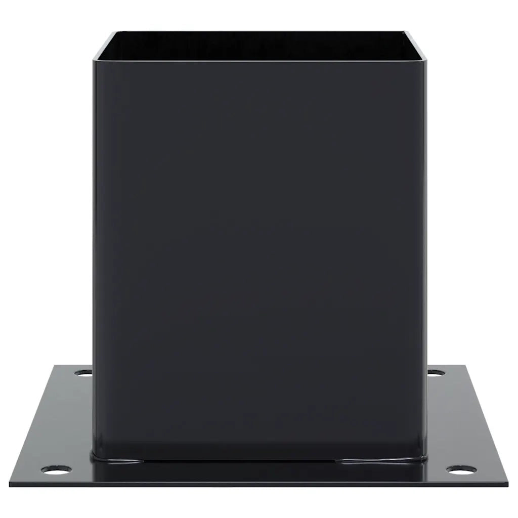vidaXL Basi per Pali Quadrati 4pz 121x121mm Acciaio Verniciato Polvere