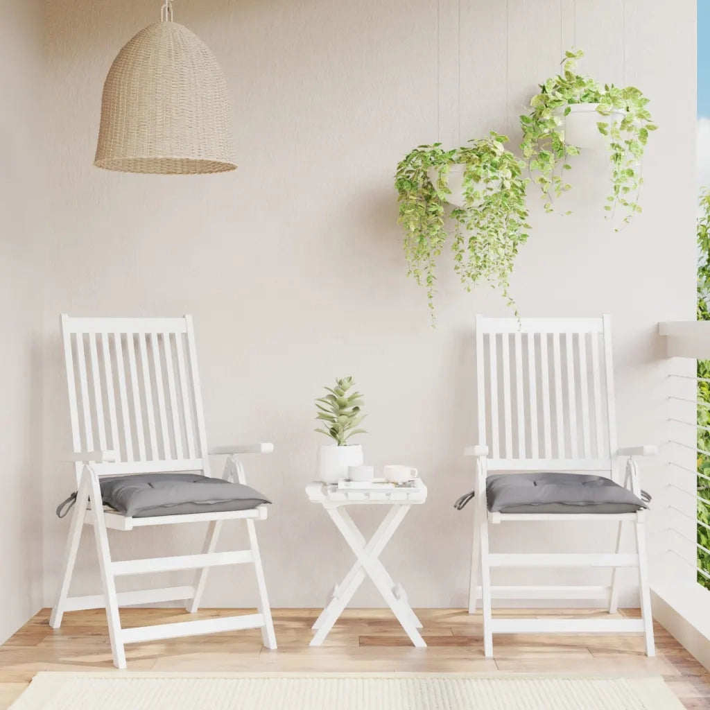 Cuscini per Sedia 2 pz Grigi 50x50x7 cm Tessuto Oxford 314899