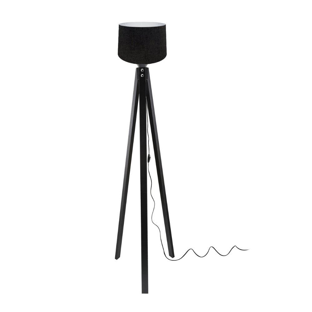 Lampada da terra nera 38x24.5 cm