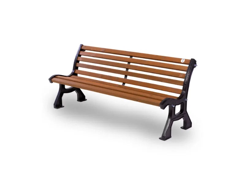 Panca Roma 524 legno metallo 170x62x78h schienale senza braccioli Giochipark - Roma Pino