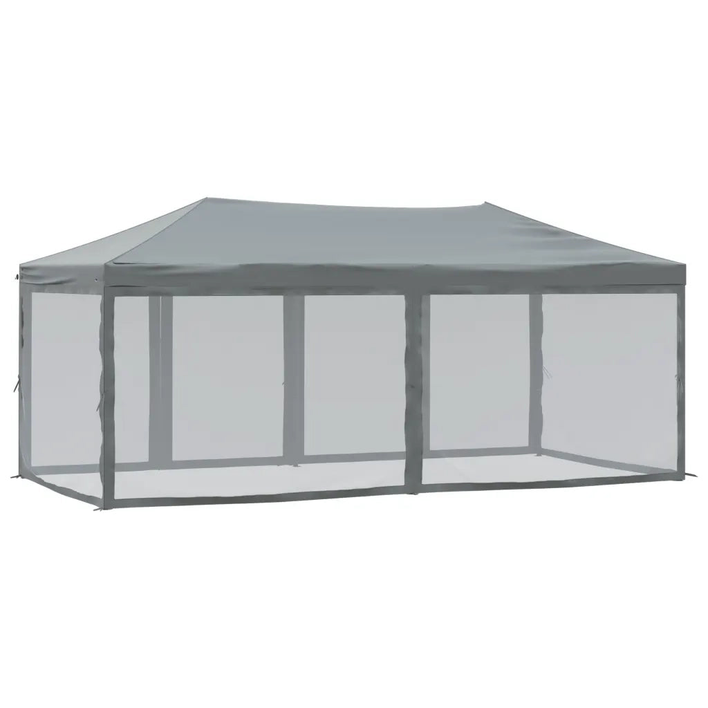 Tenda per Feste Pieghevole con Pareti Laterali-Tenda Gazebo Antracite 3x6 m 994346