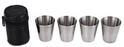 Set di bicchieri da shot in acciaio inossidabile da 4 pezzi - 30 ML - Sostenibile - Leggero - Ideale per uso domestico/bar - Bicchiere da cocktail