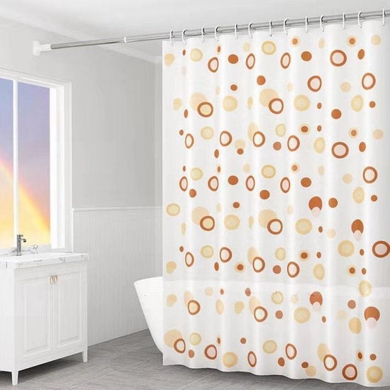 Douchegordino per bagno 200x220cm - tenda doccia veloce asciugamento con ganci - impermeabile e antimuffa - con 12 anelli di fissaggio per doccia e bagno