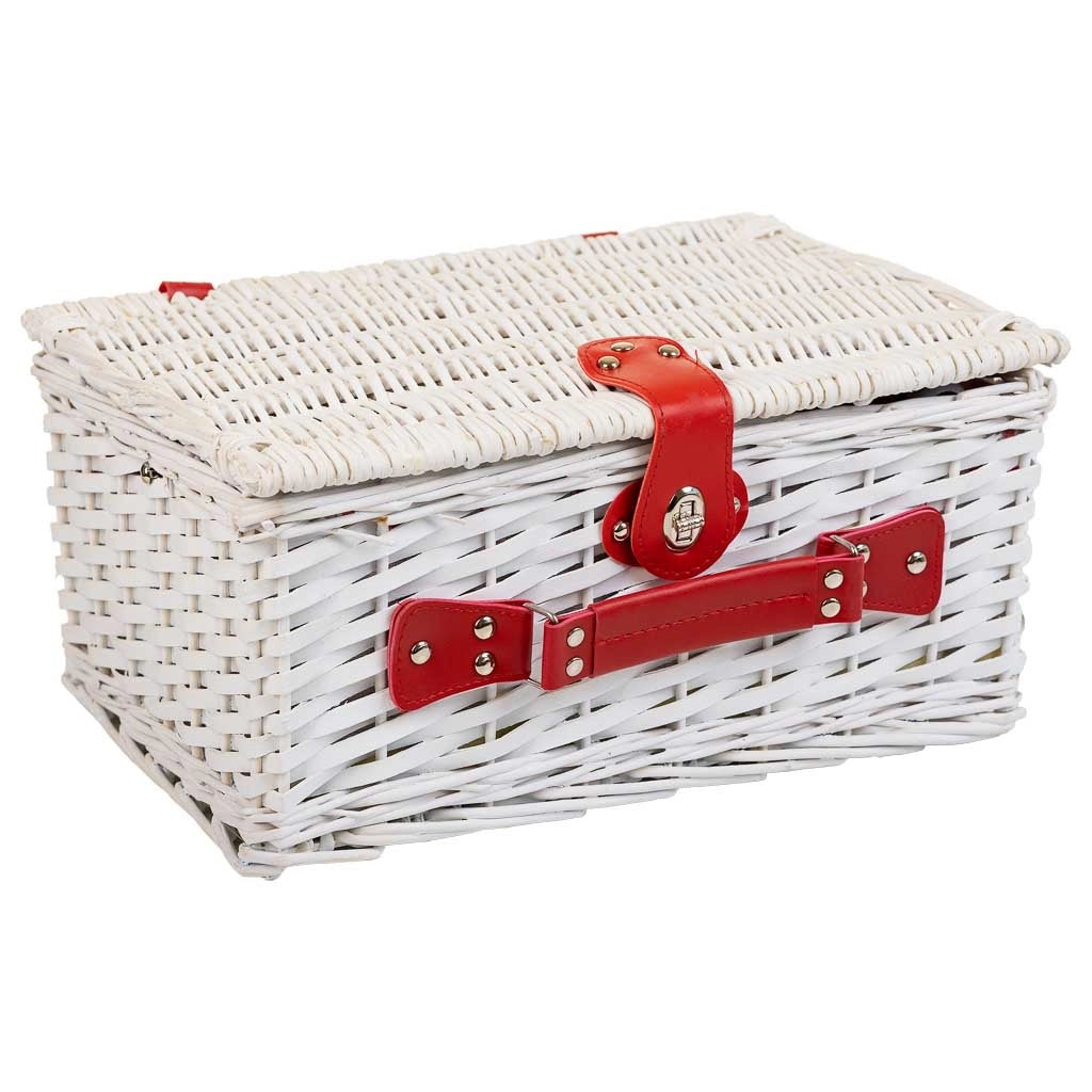 Cesto pic-nic bianco 40x28x19h