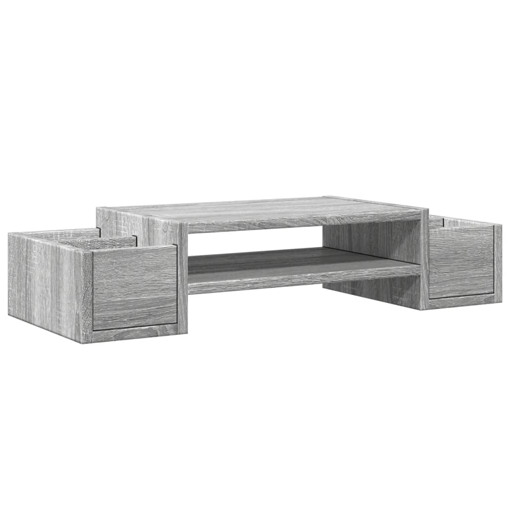 Supporto per monitor mobile da scrivania e mobile contenitore legno ingegnerizzato Sonoma grigio 02_0044961