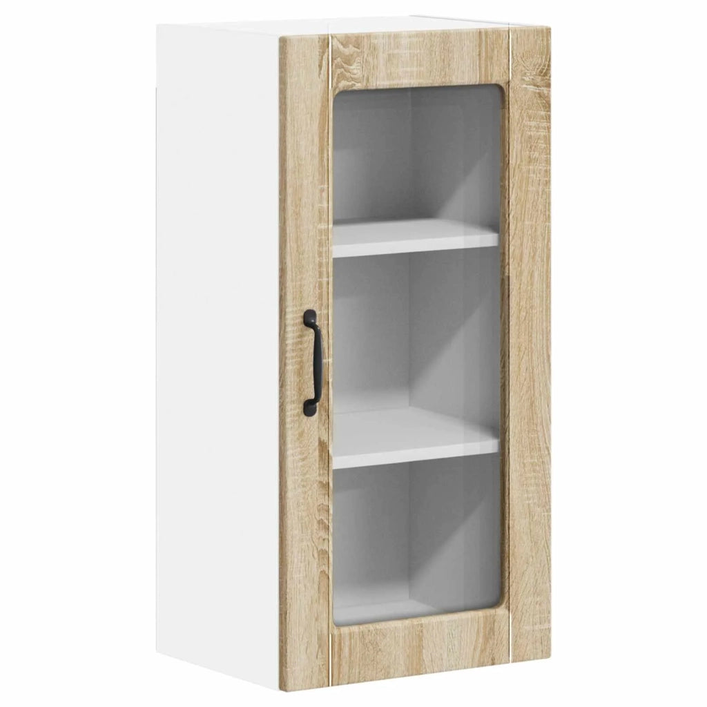 Mobile in vetro da parete LUCCA 2 pcs Rovere Sonoma 884990