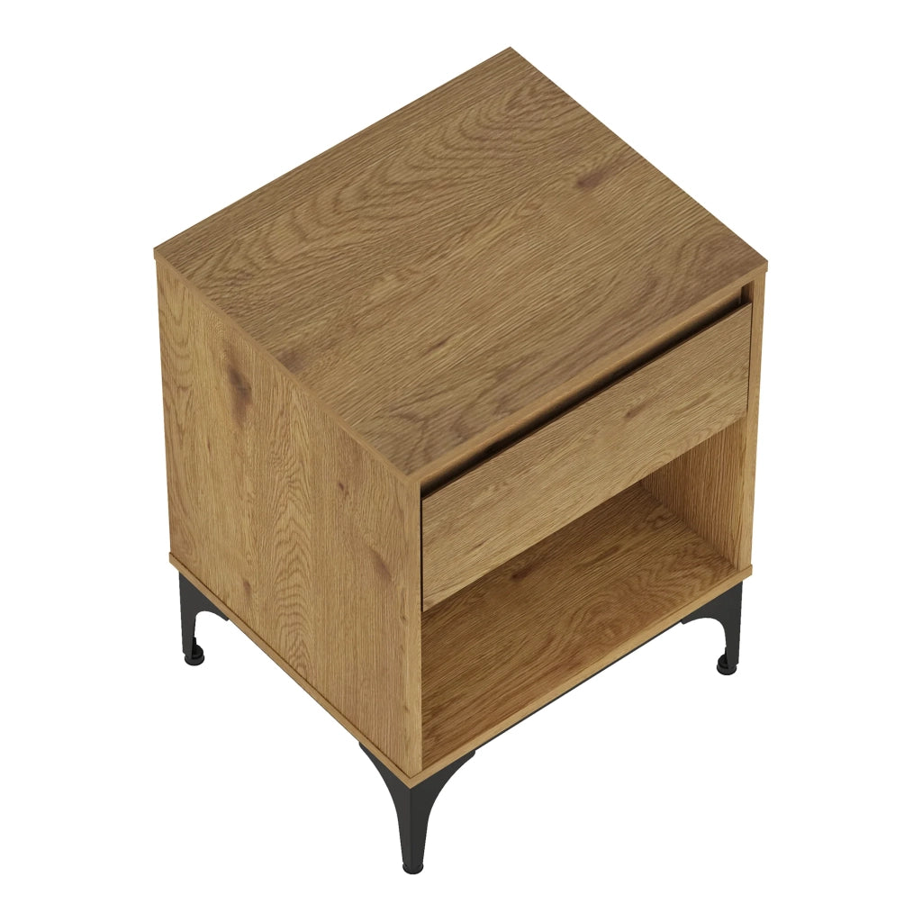 Tavolino laterale 62 x 46 x 40 cm effetto rovere scuro 03_0010917