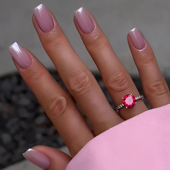 24 Pacchi di Finte Unghie per Applicazione su Nastri Quadrati Corti di Press-On Acrilico per Donne Ragazze Decorazione Manicure DIY