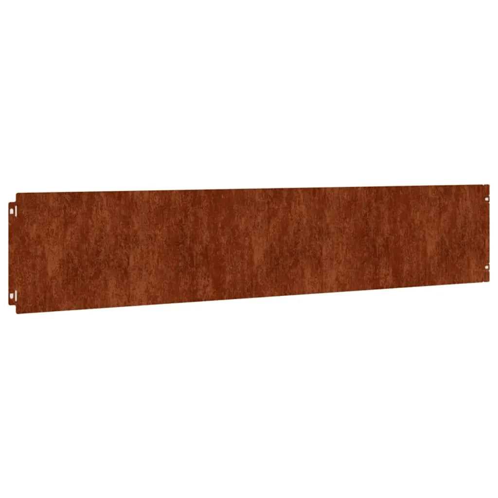 Bordure per Prato 10 pz 20x103 cm Flessibili in Acciaio Corten 821894