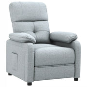 Poltrona | Sedia Relax Reclinabile in Tessuto Grigio Chiaro
