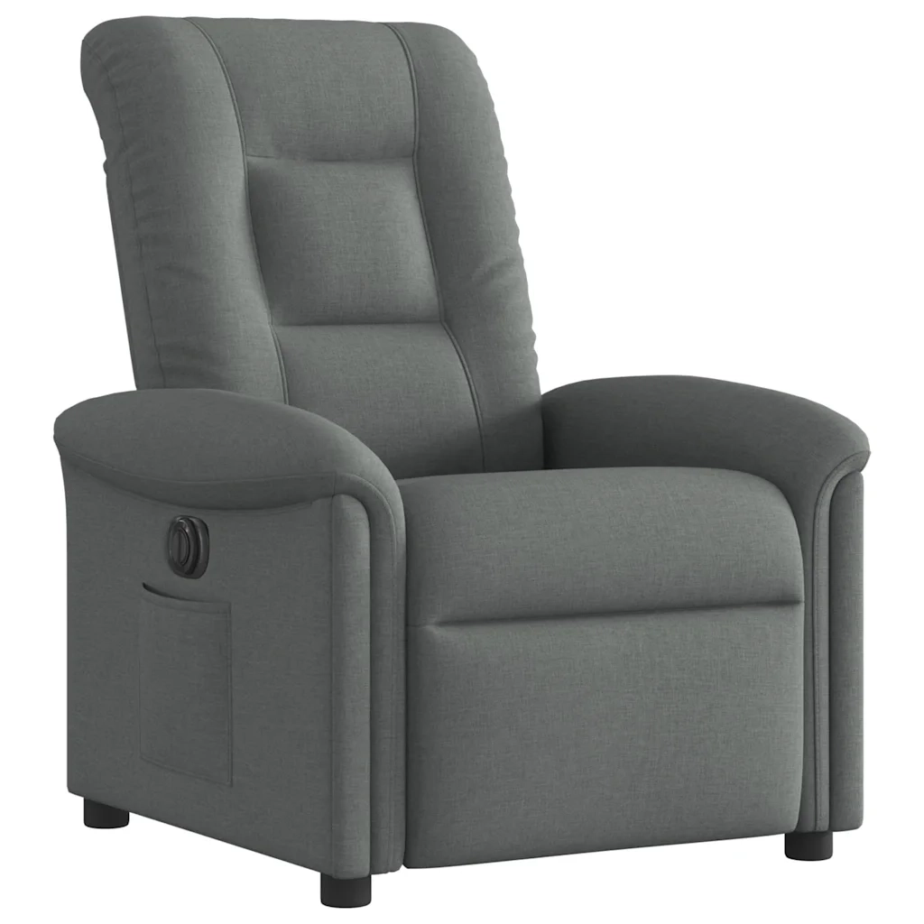 Poltrona Elettrica Reclinabile Grigio Scuro in Tessuto 3303235