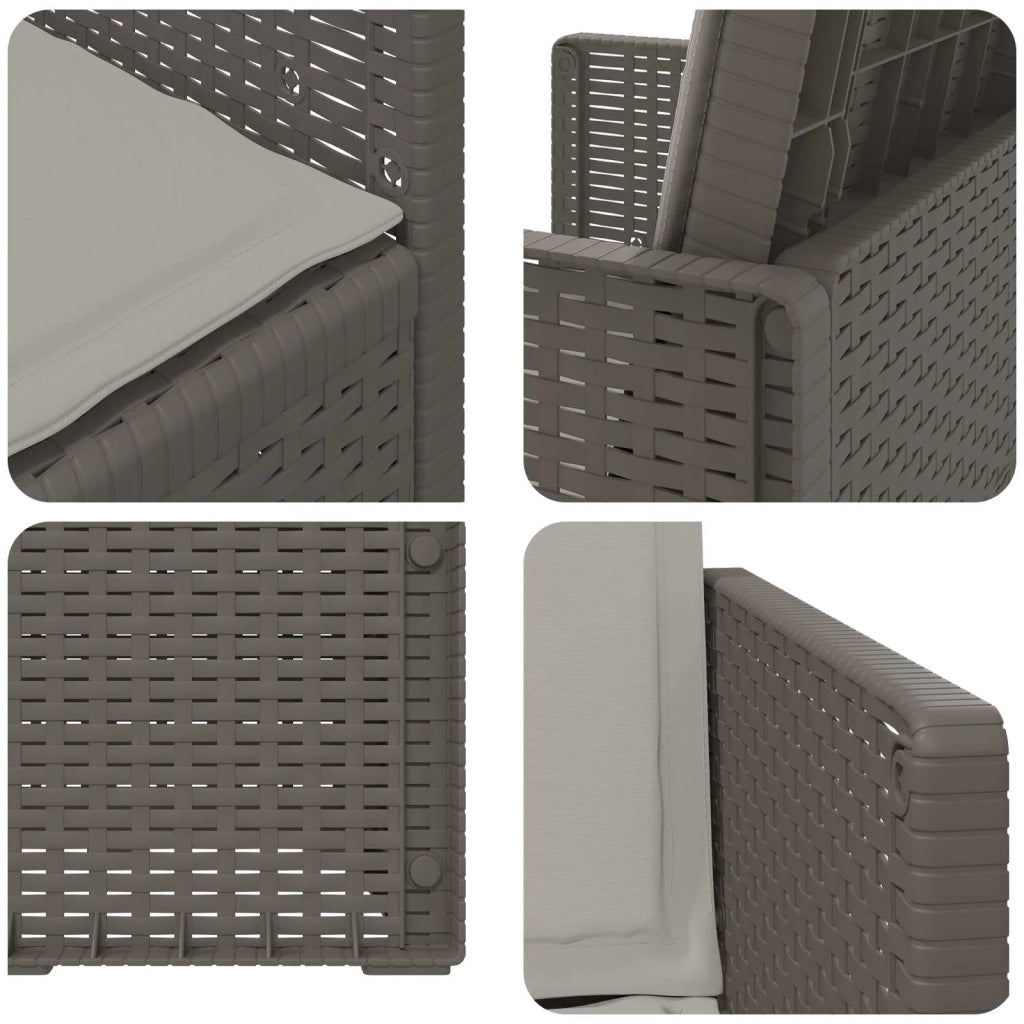 Sedie da pranzo da giardino 2 pcs Grigio Chiaro PP 8000013