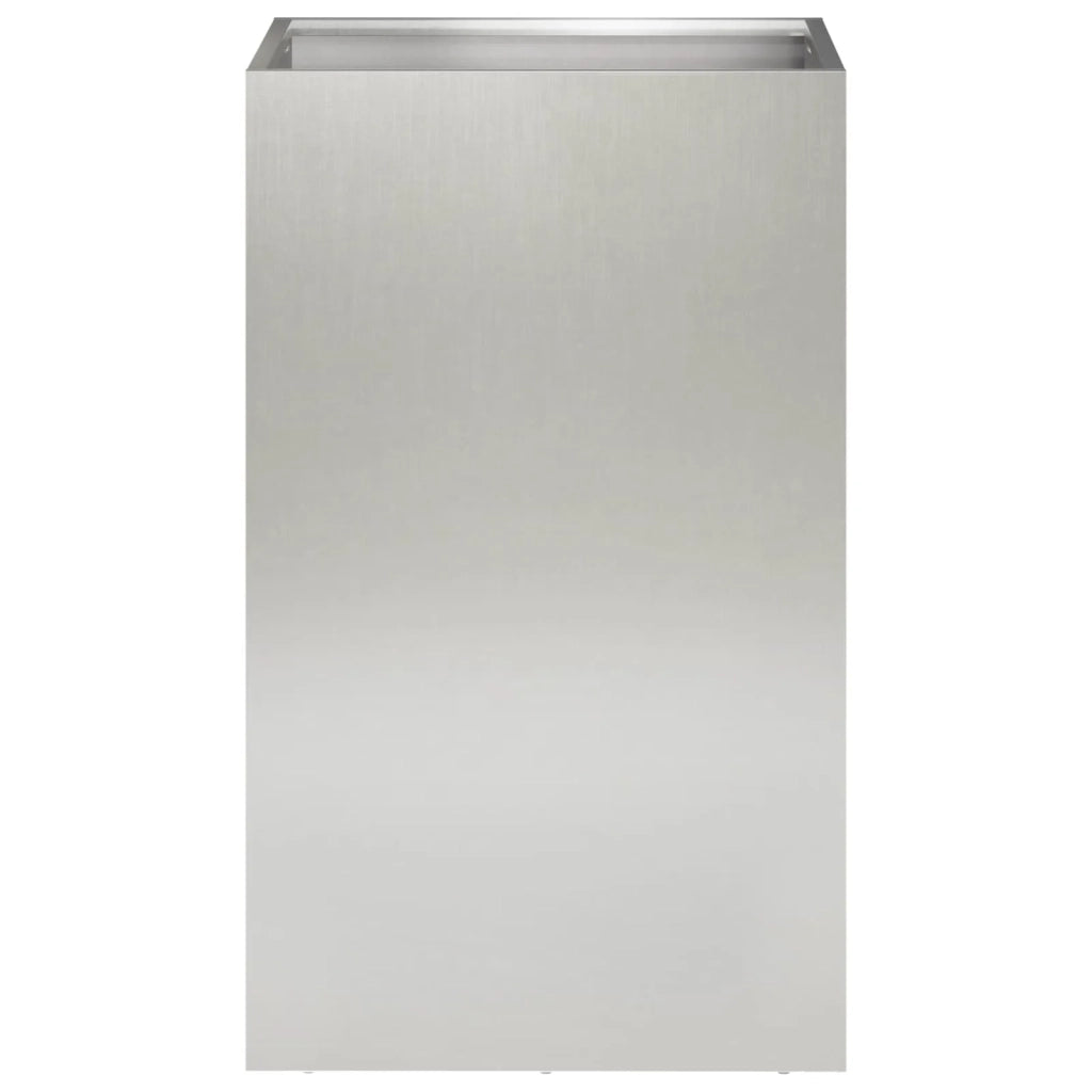 Vaso da giardino 2 pz Argento 40 x 40 x 50 cm Acciaio Inox 8005367