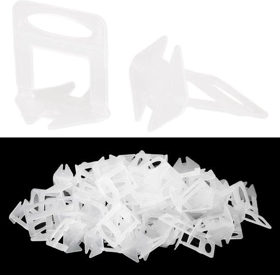 Sistema di livellamento per piastrelle 15 mm - 500 pezzi - aiuto per la posa di piastrelle in PVC - larghezza di giunzione 36 mm - altezza di posa delle piastrelle 38 mm - attrezzo per la posa di pietre.