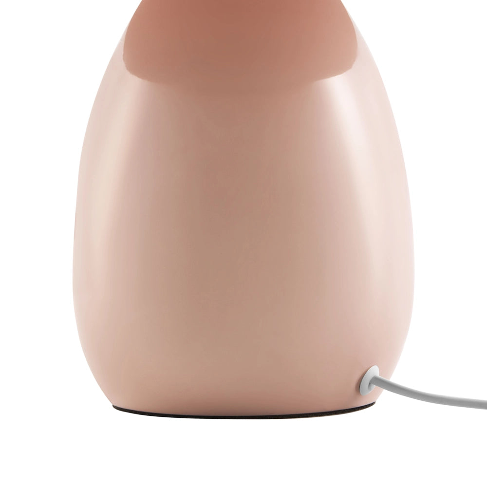 Lampada da tavolo rosa pastello con base in ferro 30 cm a una luce design moderno accessori per il soggiorno