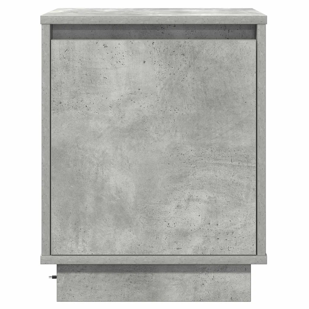 Comodino | Armadio da Notte | Mobiletto da notte Grigio cemento 39 x 34,5 x 50 cm