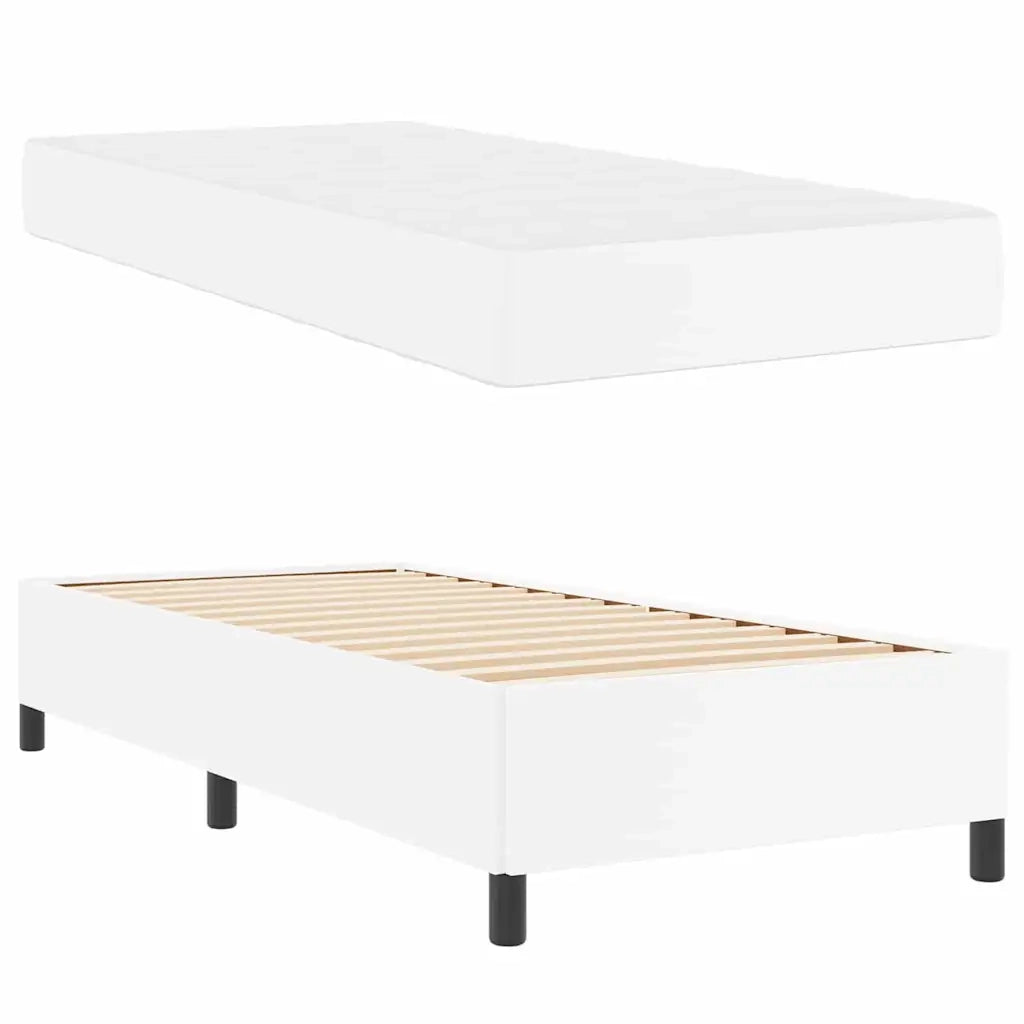vidaXL Struttura letto con materasso con materasso Bianco 90 x 190 cm