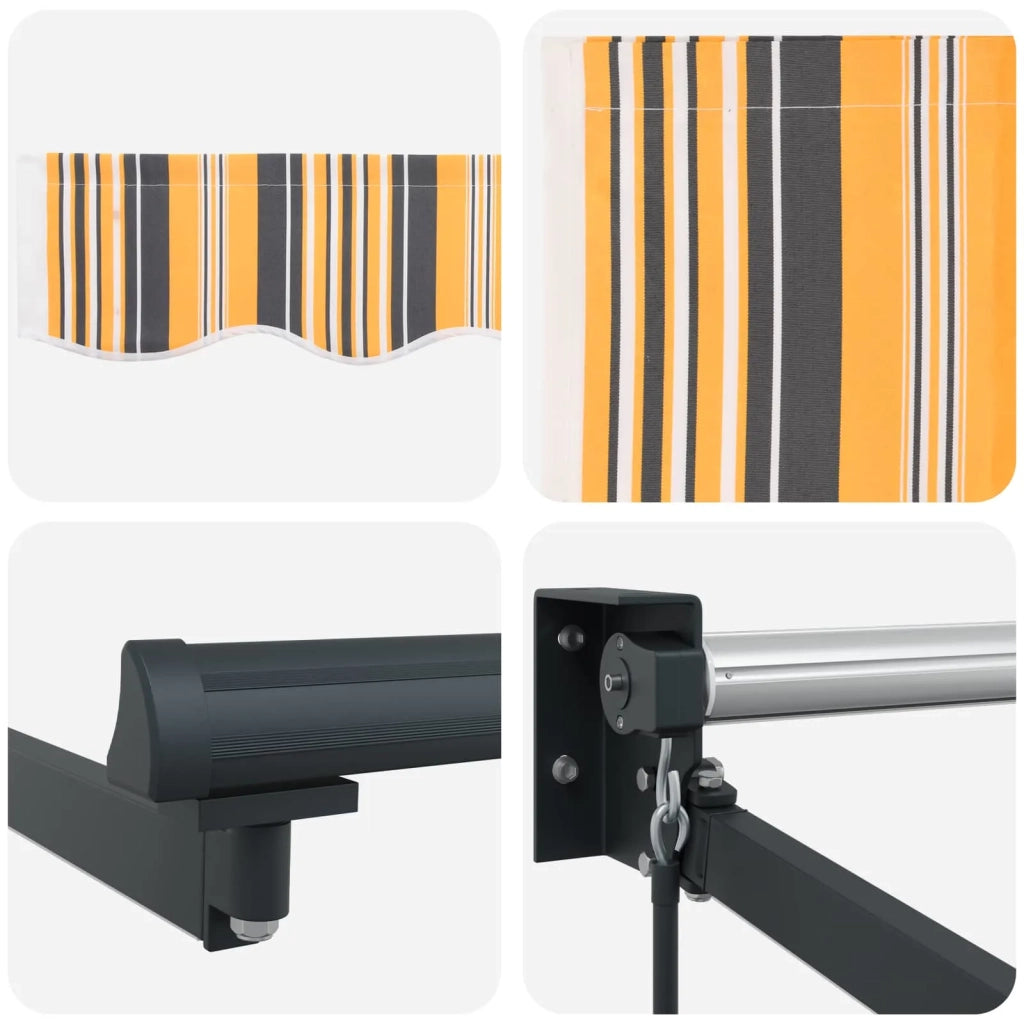 Tenda retrattile manuale con LED 5 x 3 m 3419504