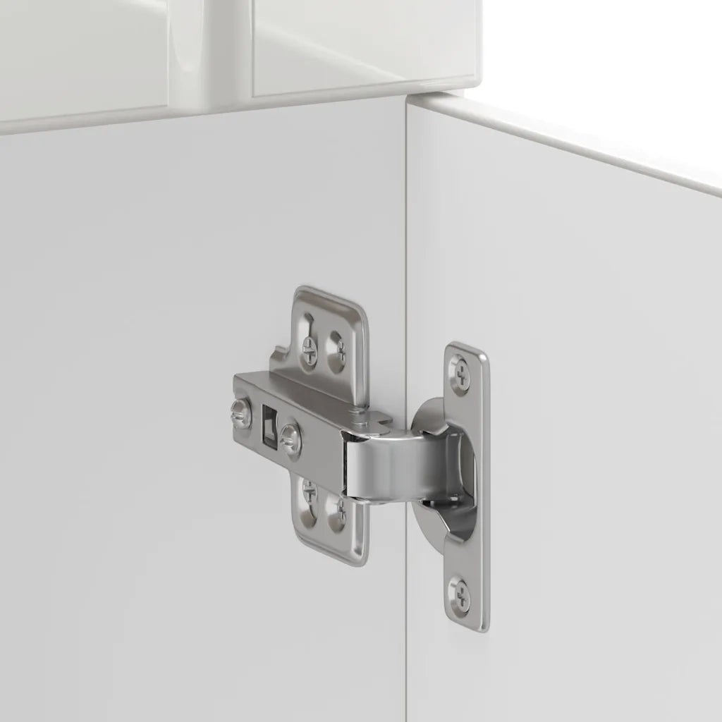 vidaXL Base da Cucina Lucca Bianco Lucido in Legno Multistrato
