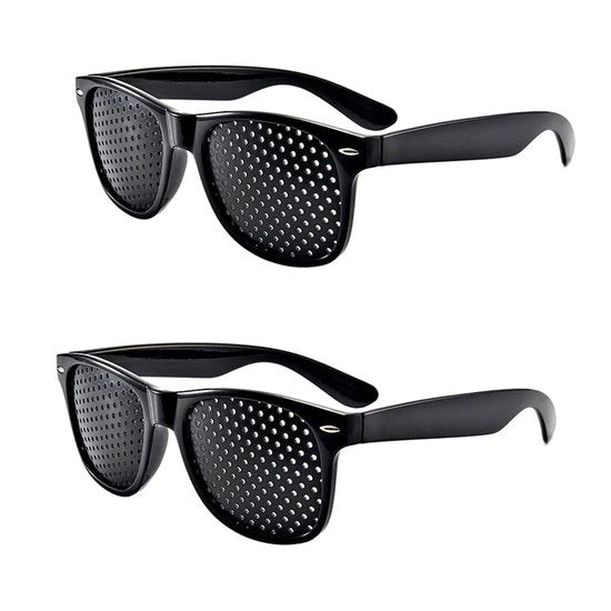 Brille per Esercizio degli Occhi - 2 Pezzi - Reticolo Comfortevole - Dimensioni 145 mm - Materiale Duraturo - Occhiali per Esercizio Oculare