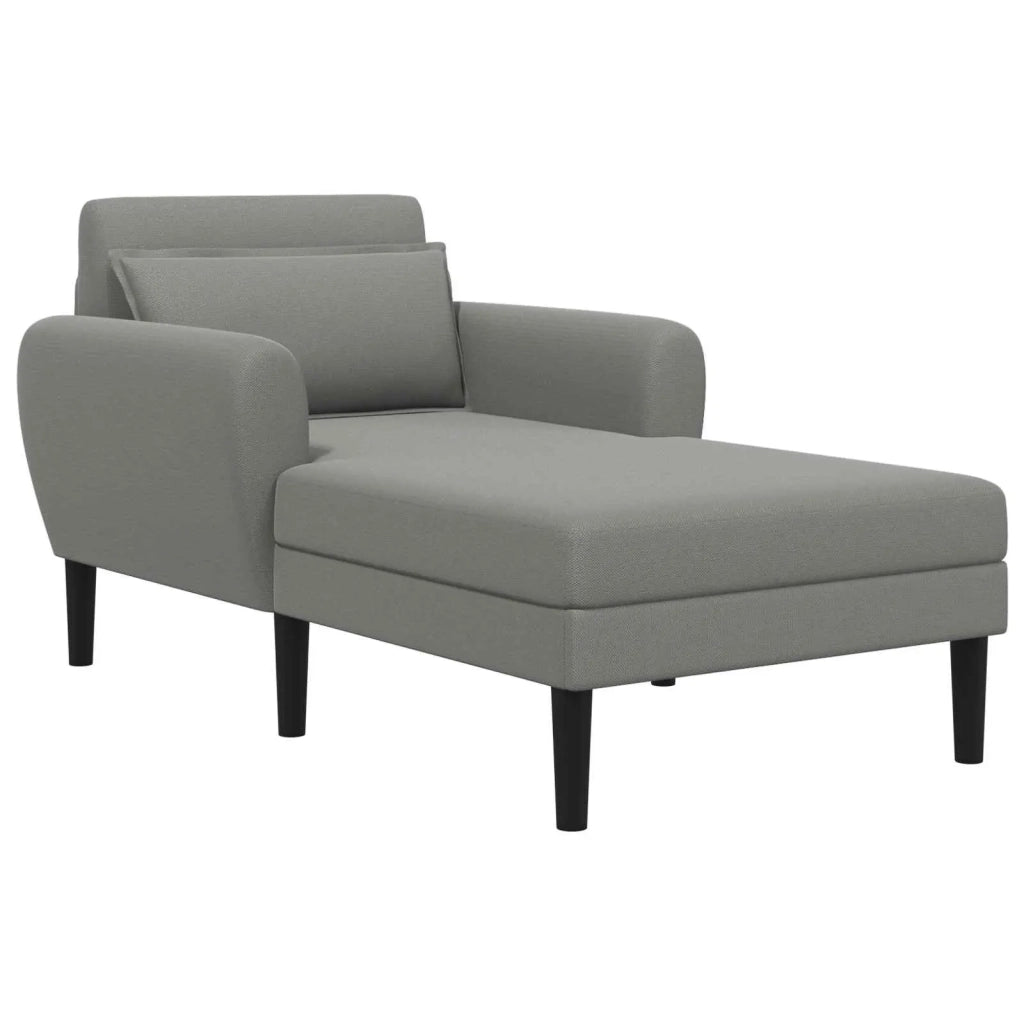 Chaise longue Grigio Scuro Velluto granulato 42048107