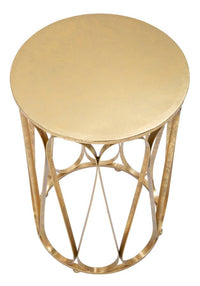 Tavolinetto Venice Ø37x58 cm in Ferro Oro