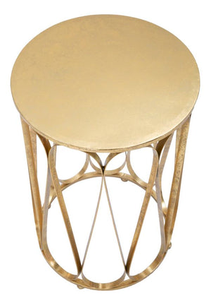 Tavolinetto Venice Ø37x58 cm in Ferro Oro