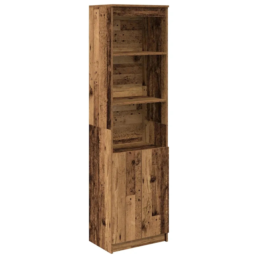Credenza-Buffet-Armadio da cucina Legno Antico 50x35x180 cm in Legno Multistrato