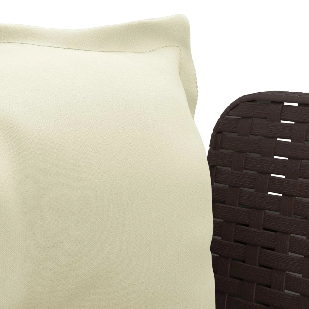 Poltrona a 1 Posto con Cuscini Aspetto Rattan PP Marrone 8011872