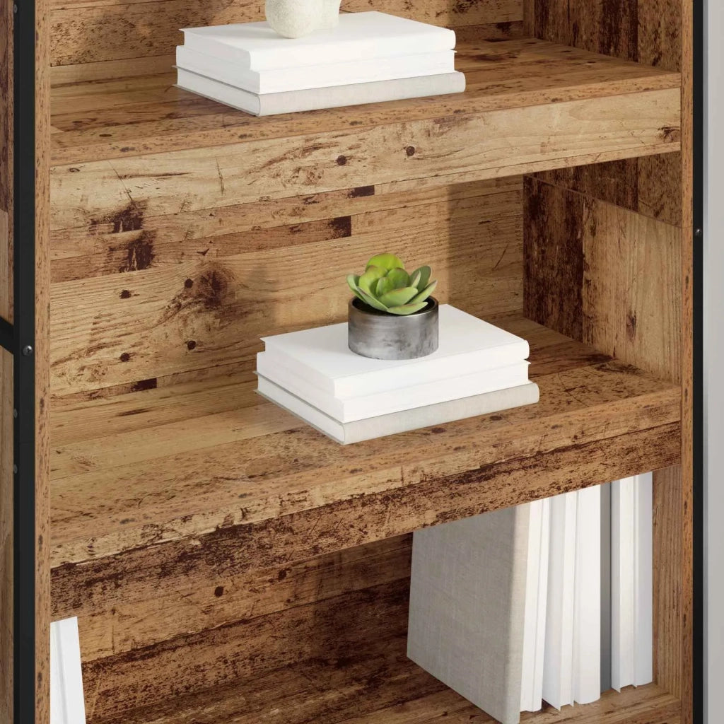 Armadio per Libri 2 pcs Legno vecchio 80 x 30 x 155 cm