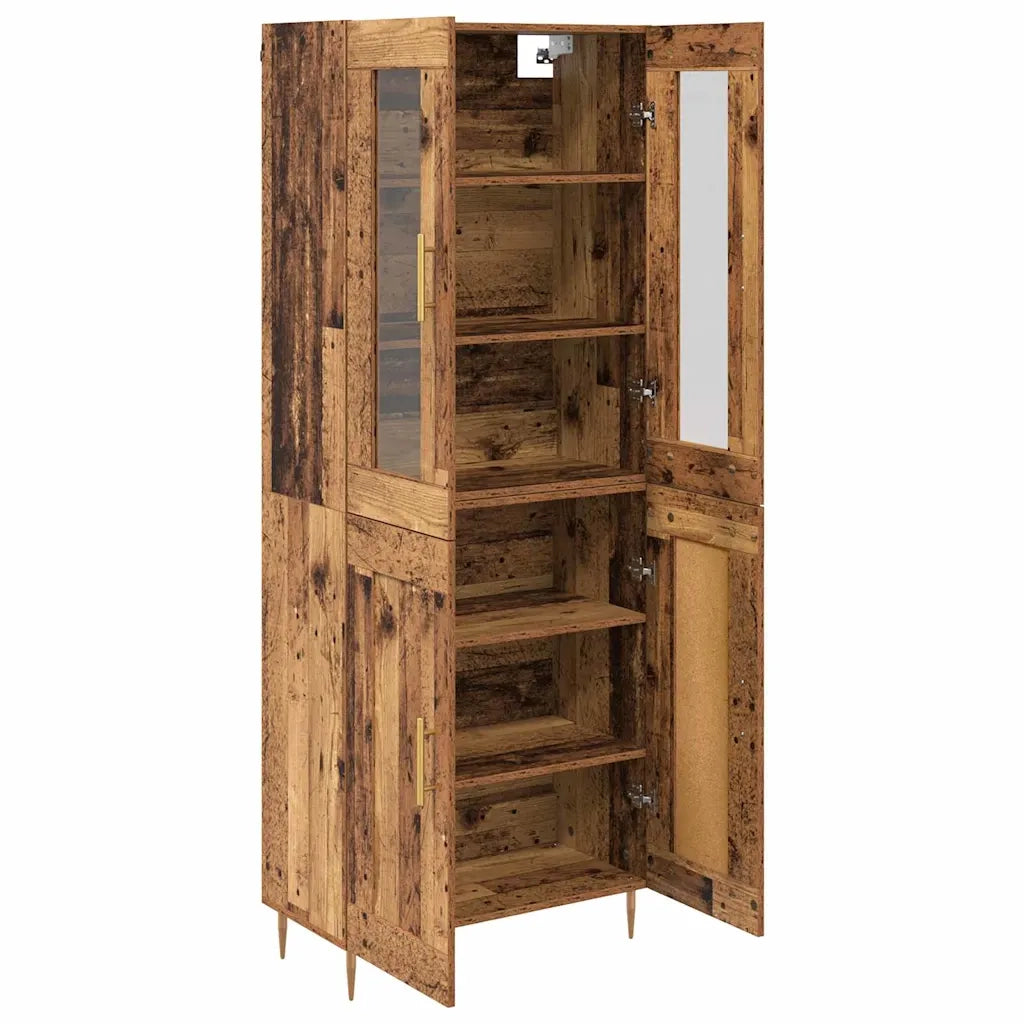 Credenza 2 pcs Legno vecchio Legno multistrato