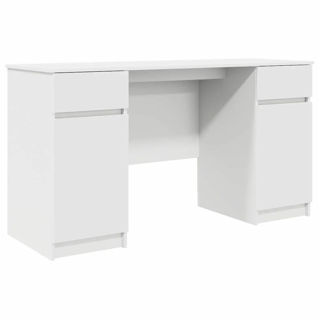 Scrivania con porta Bianco 140 x 49 x 76 cm Legno multistrato 3328507