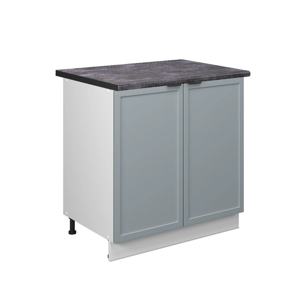 Mobile lavello cucina Fame-Line Blu-grigio chiaro/Bianco 80 cm con ripiano, PL Antracite Vicco