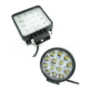 Trade Shop - Faro Supplementare Profondita Auto Tondo Quadrato Led 42w 6000k -