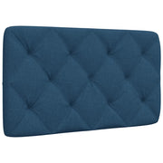 Coussin de tête de lit bleu 90 cm tissu