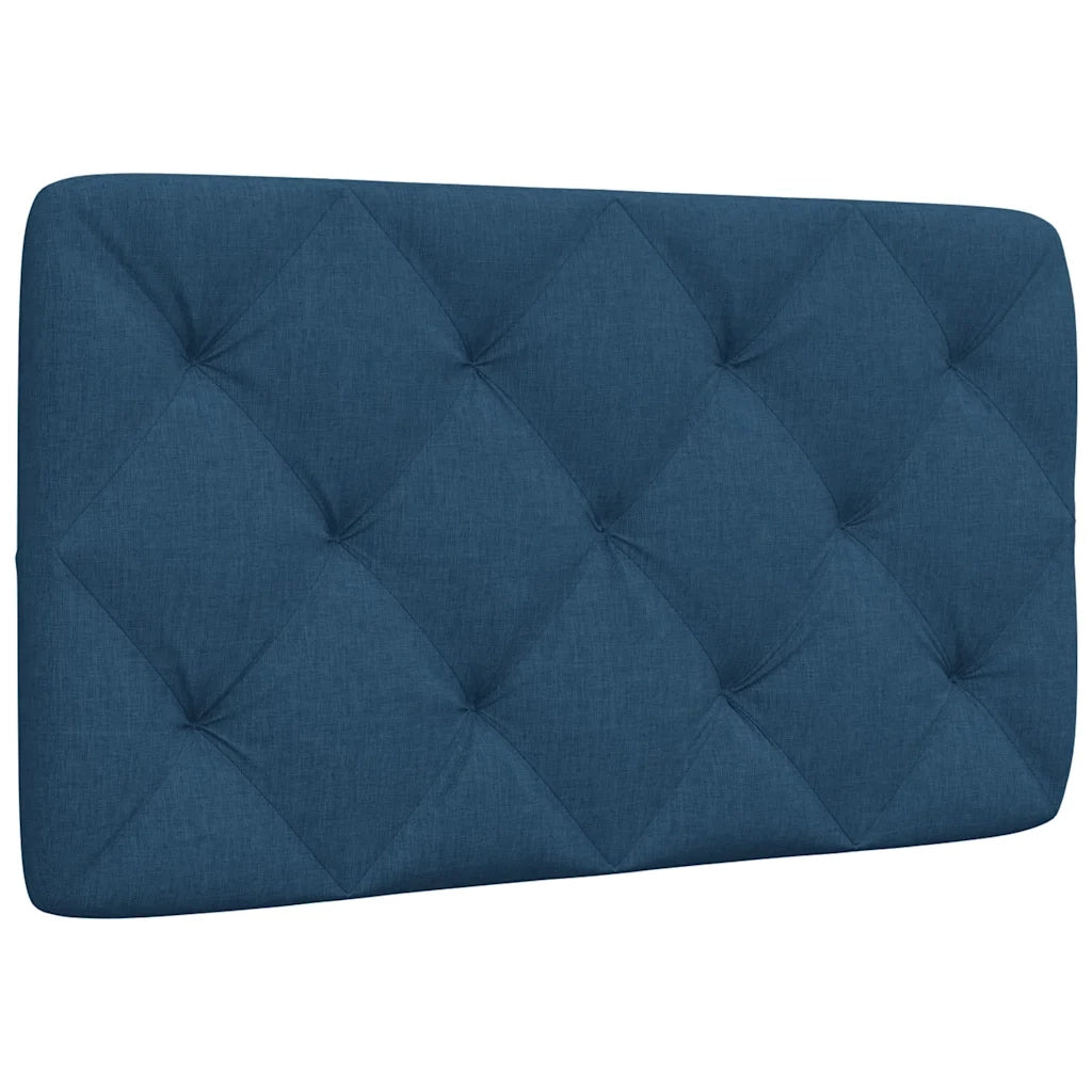 Coussin de tête de lit bleu 90 cm tissu