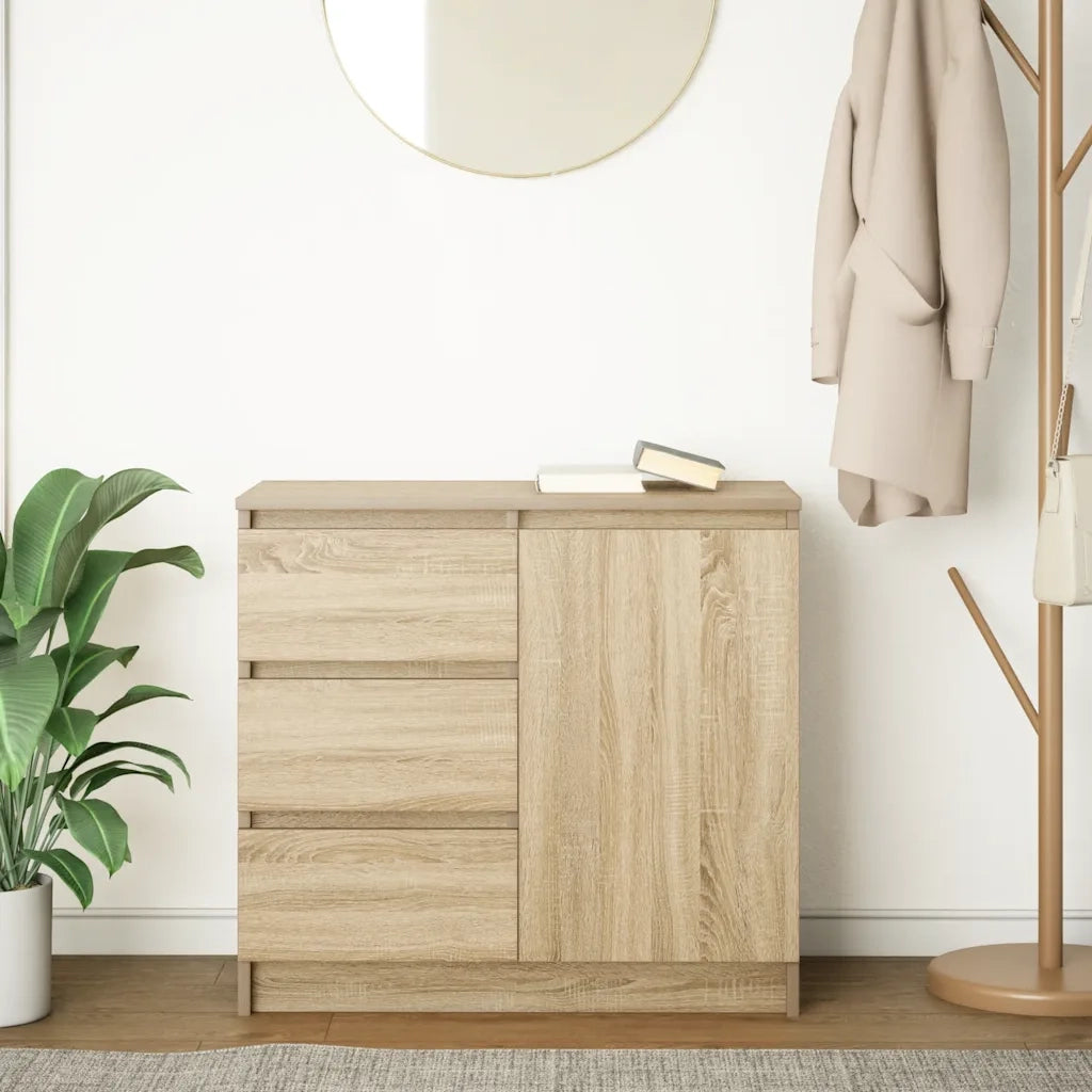 Credenza con Cassetto Rovere Sonoma 71x35x65 cm in Truciolato 861573