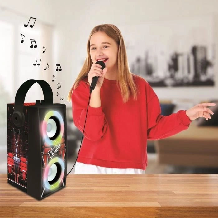 LA VOCE - Altoparlante Bluetooth alla moda - Portatile con microfono ed effetti di luce