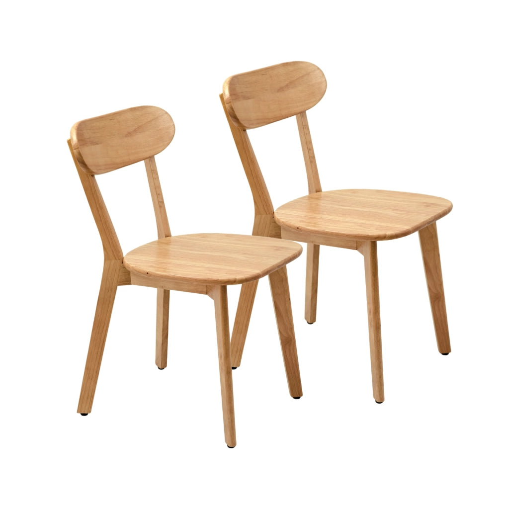 SEDIA da pranzo Set da 2 pezzi in legno massello colore legno