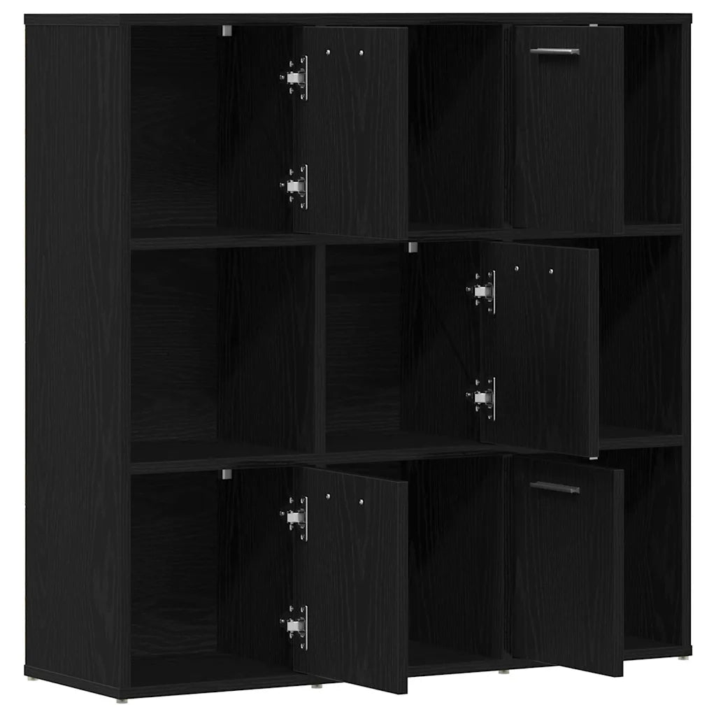vidaXL Libreria Rovere Nero 90x28x90 cm in Legno Multistrato