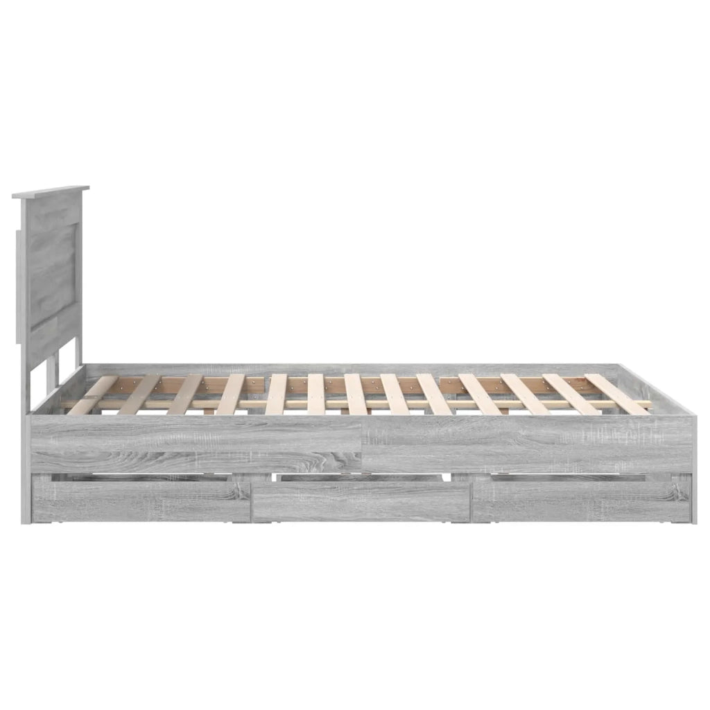 Struttura del letto con cassetto Grigio Sonoma 140 x 200 cm 3410181