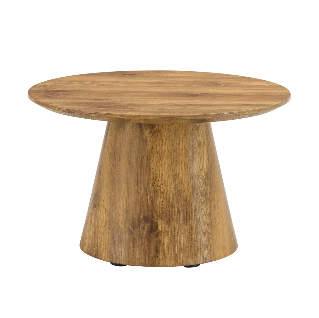 Tavolino rotondo da caffè ? 60 x 35 cm in MDF effetto legno