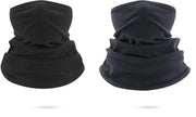 Set di calore per il viso a 2 pezzi - Felpa - Copertura termica per il viso - Nero/Grigio scuro - Respirante - 33 × 24 cm - Piuma morbida - Sciarpa