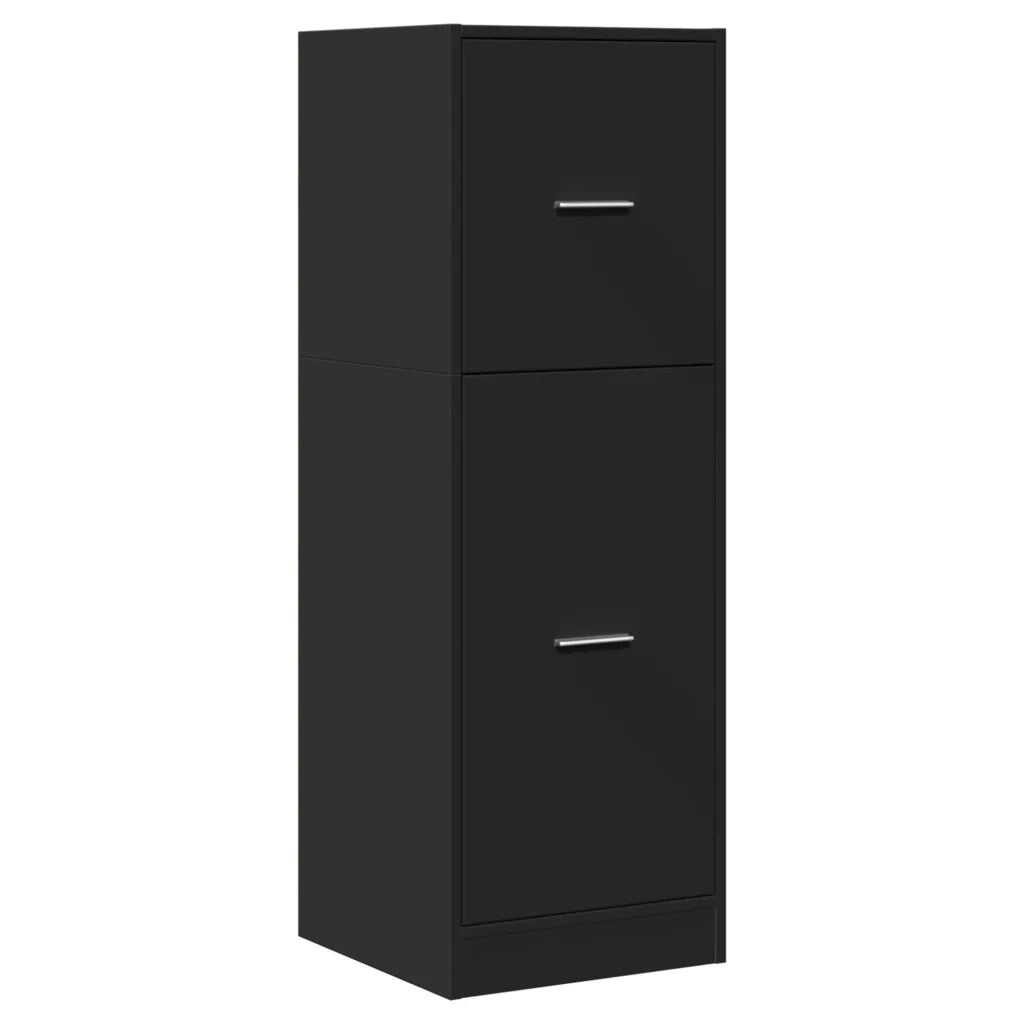 Armadietto da Farmacia Nero 40x41x118 cm in Truciolato