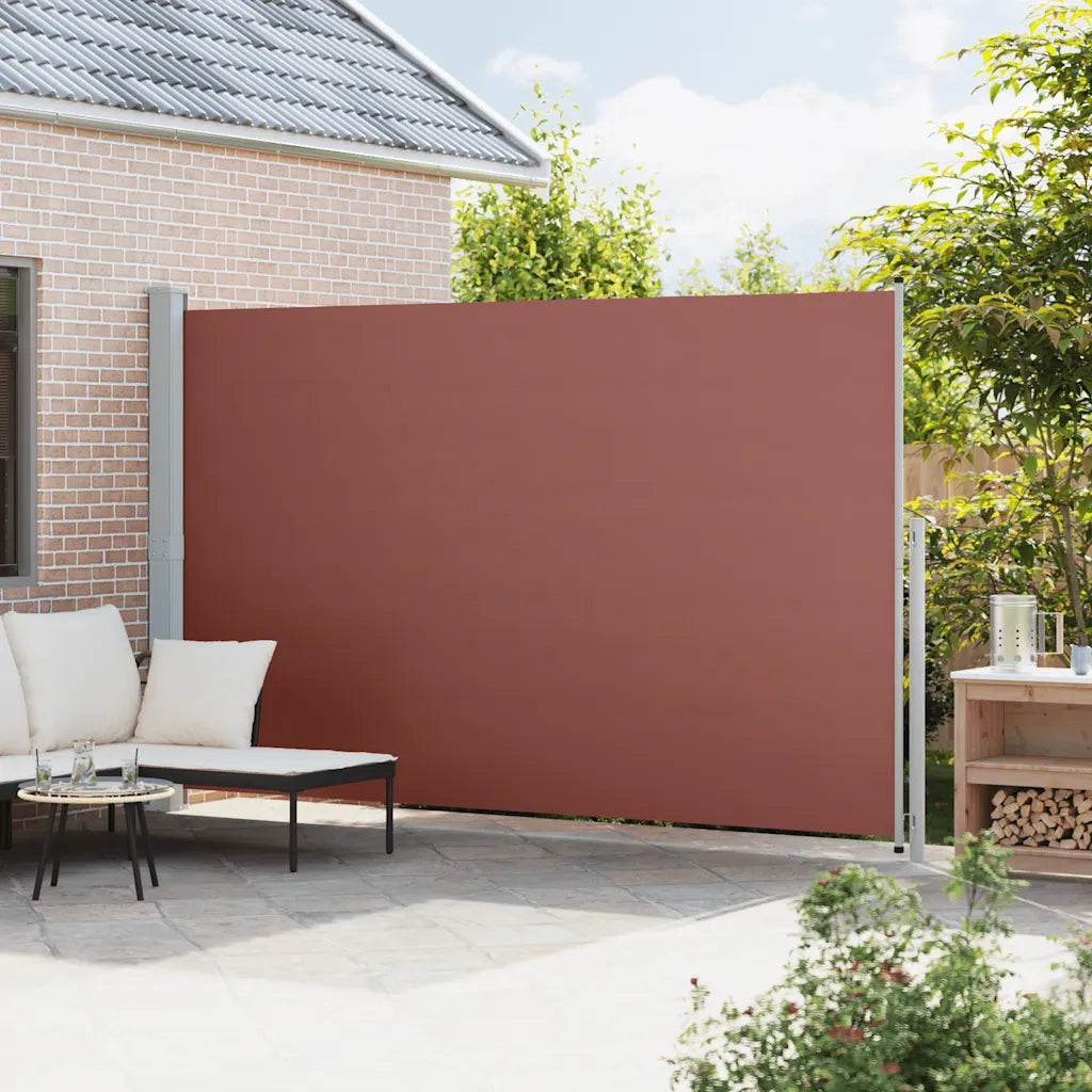 Tenda Laterale Retrattile per Patio 220x500 cm Marrone