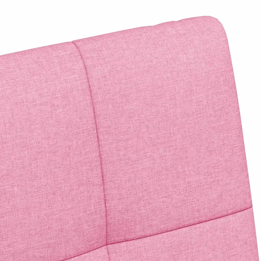 Sedie da Pranzo con Ruote 2 pcs Rosa 58 x 65 x 94 cm Tessuto 42017838
