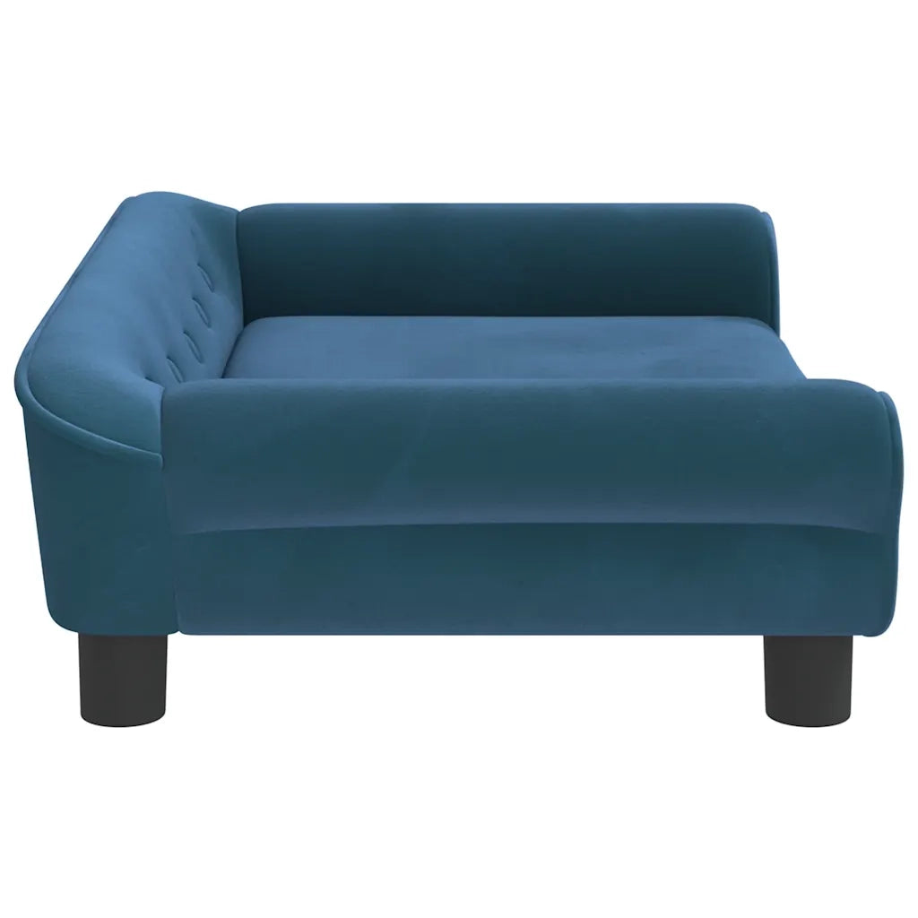 Divano per Bambini Blu 70x45x26 cm in Velluto