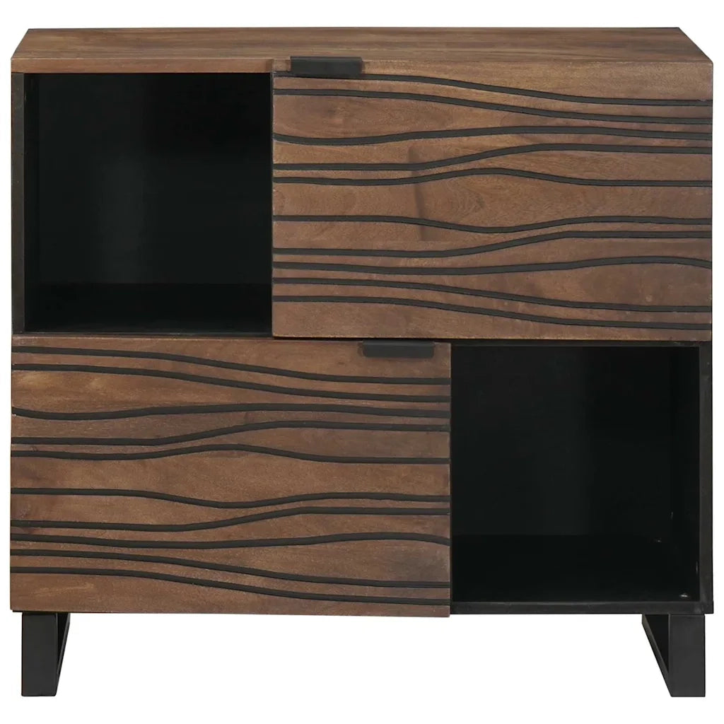 Credenza | Madia | Buffet da pranzo | Armadio da pranzo Marrone 80 x 33 x 75 cm legno massello di mango