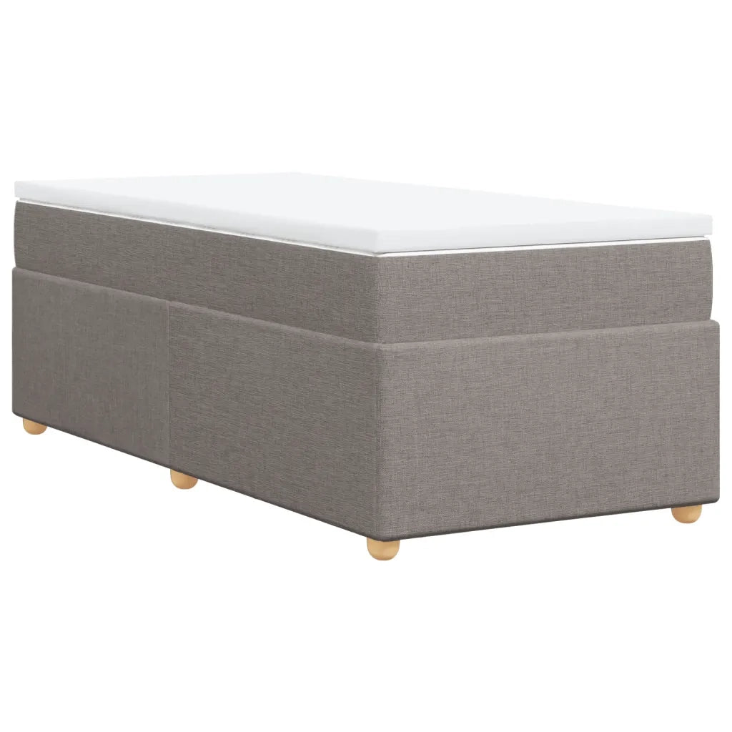 Giroletto a Molle con Materasso Tortora 90x190 cm in Tessuto